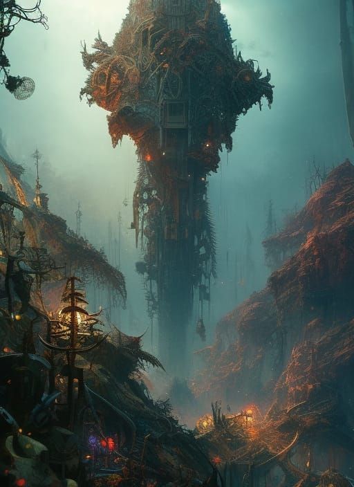 Ethereal Sci-Fi Cyborg Goddess