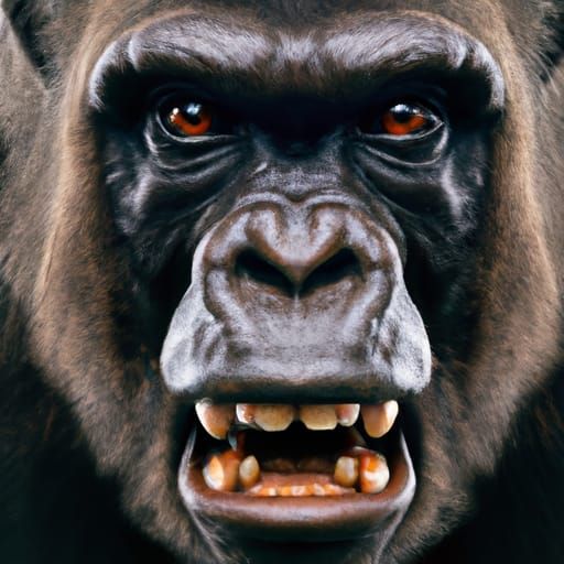Furious Ape Close-Up: Professional Color Portrait