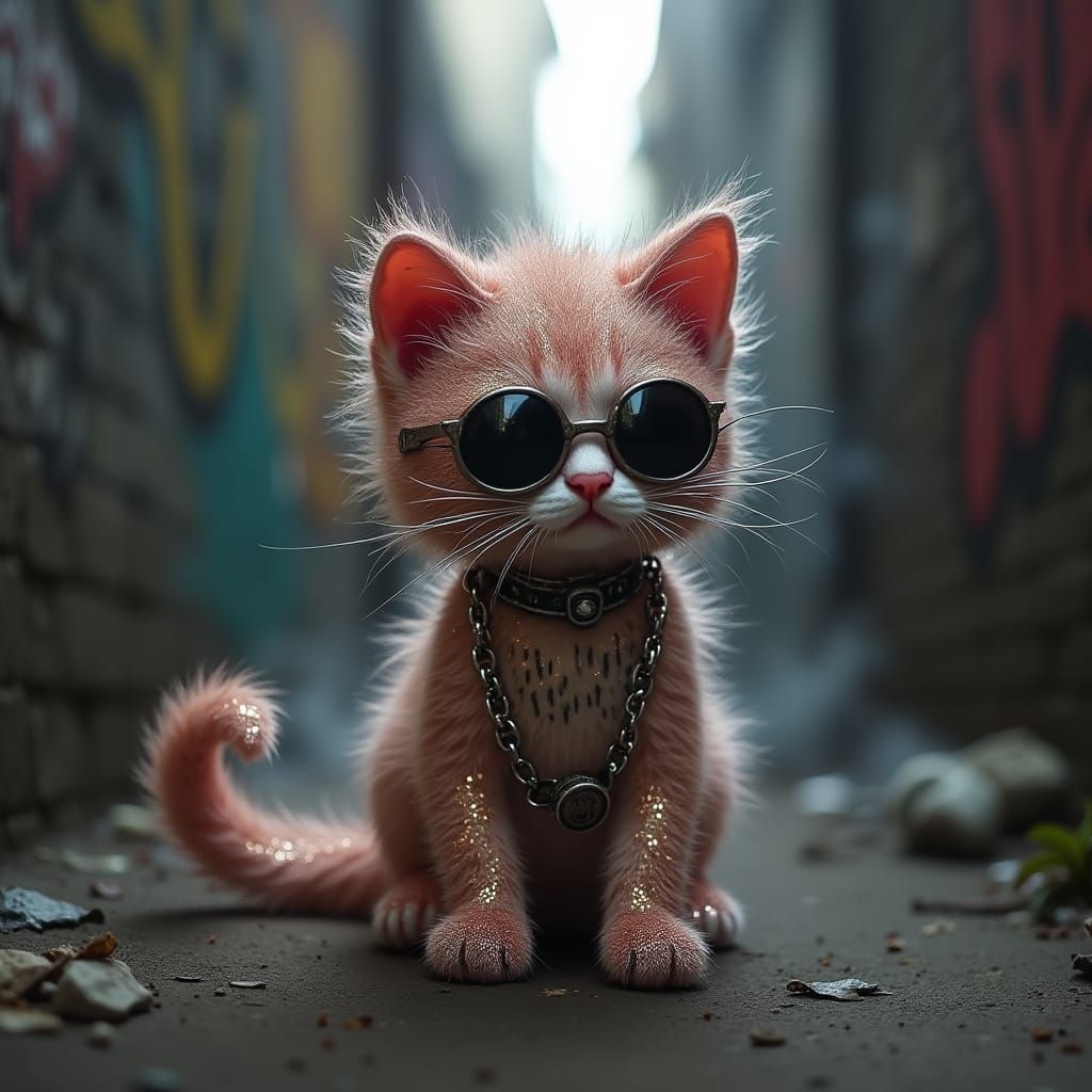 Surreal Punk Feline in Urban Decay
