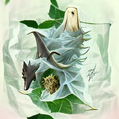 Botanist Studies Datura Bloom in a Field of Serenity