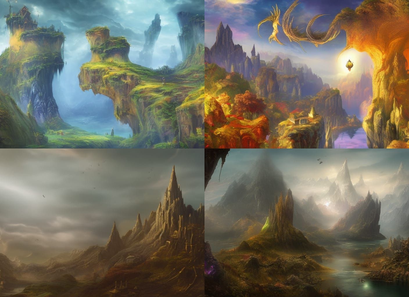 Epic Fantasy Realm in a Dramatic Digital Matte Painting