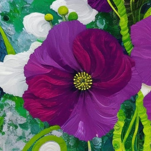 Vibrant Floral Masterpiece in Neo-Impressionist Style