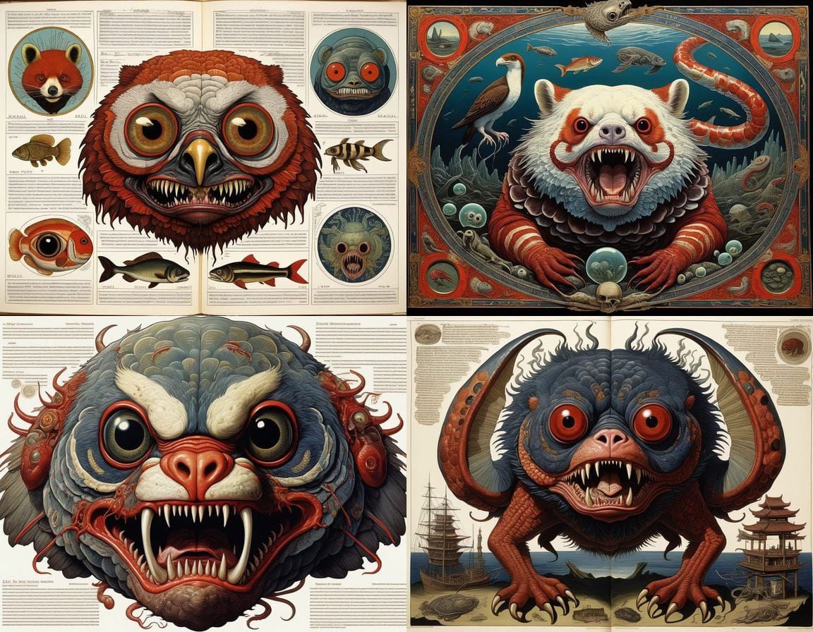 Horrific Mutant Creature Inspired by Surrealist Masters