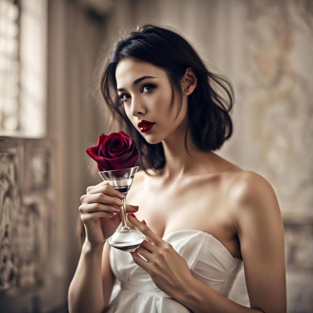 Surreal Restaurant Scene with Exotic Aliens and Humans