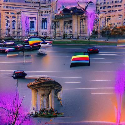 Romanian Capital Cityscape in Muted Colors