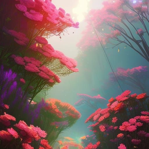 red wildflowers...