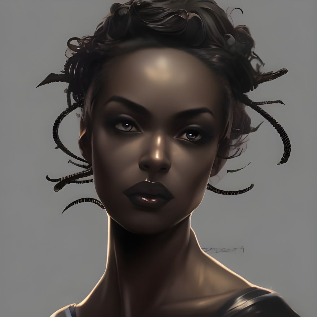 Gothic Woman in Triadic Colors