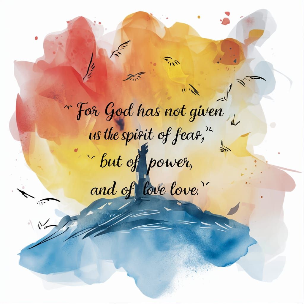 Watercolor Portrait of Divine Courage