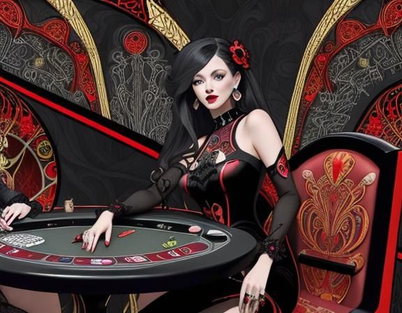 Luxurious Ladies in a Decadent Underground Casino