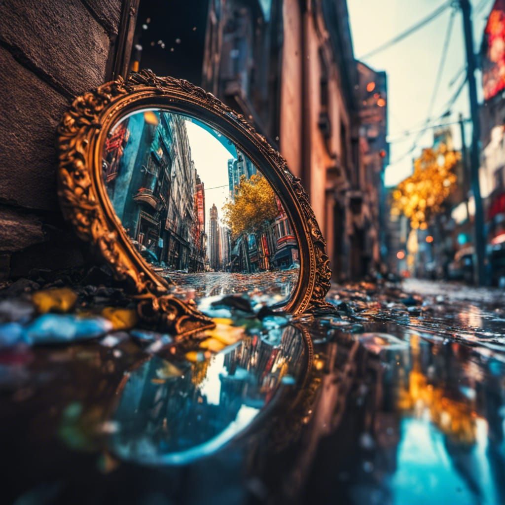 Reflective Contrast in a Dystopian Utopia