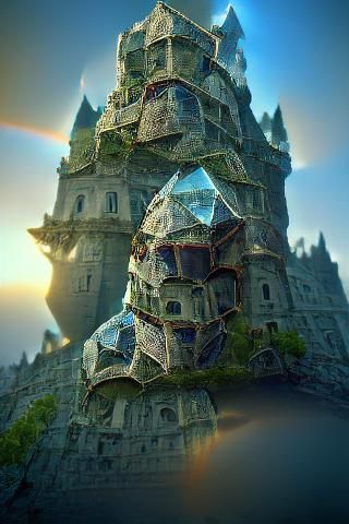 Ethereal Fantasy Castle in Intricate 3D Detailing