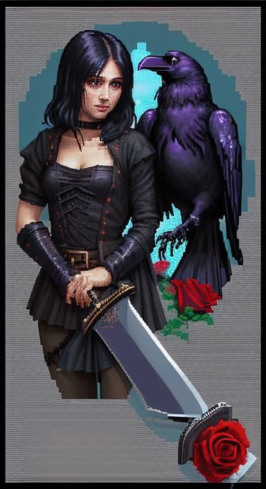 Surreal Horror Scene in 16 Bit Pixel Art