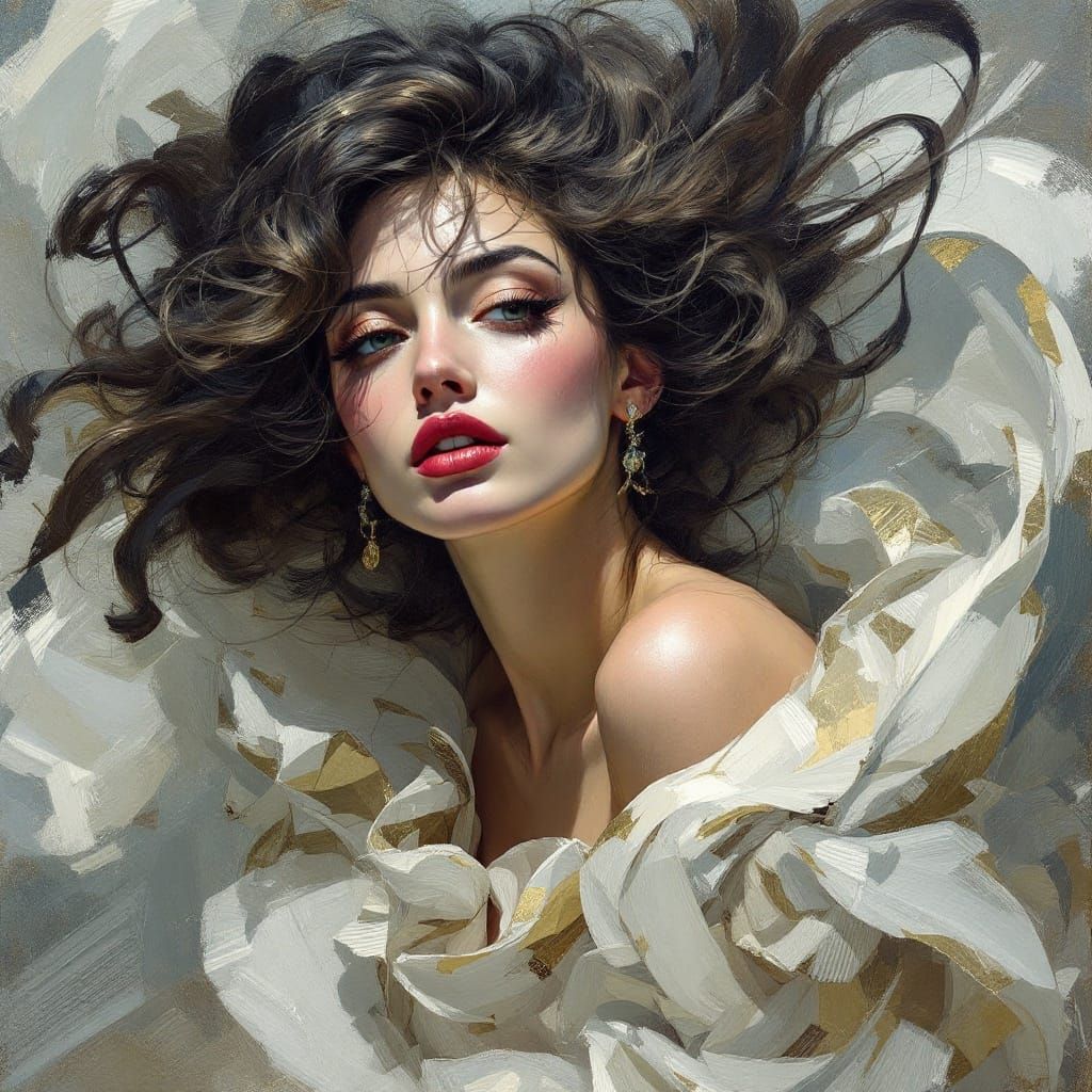 Society Woman in Elegant Motion, a Belle Époque Portrait