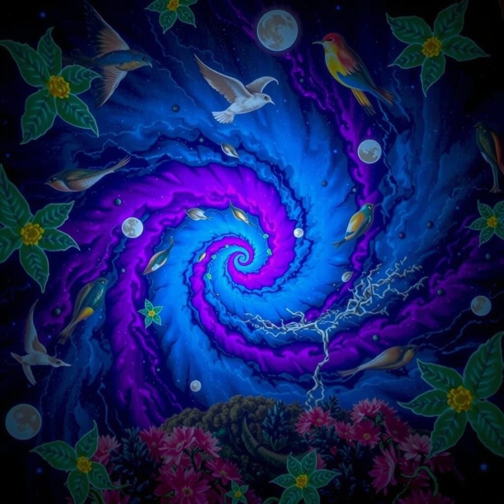 Stormy Sky Over Glorious Landscape in Hyperrealistic Style