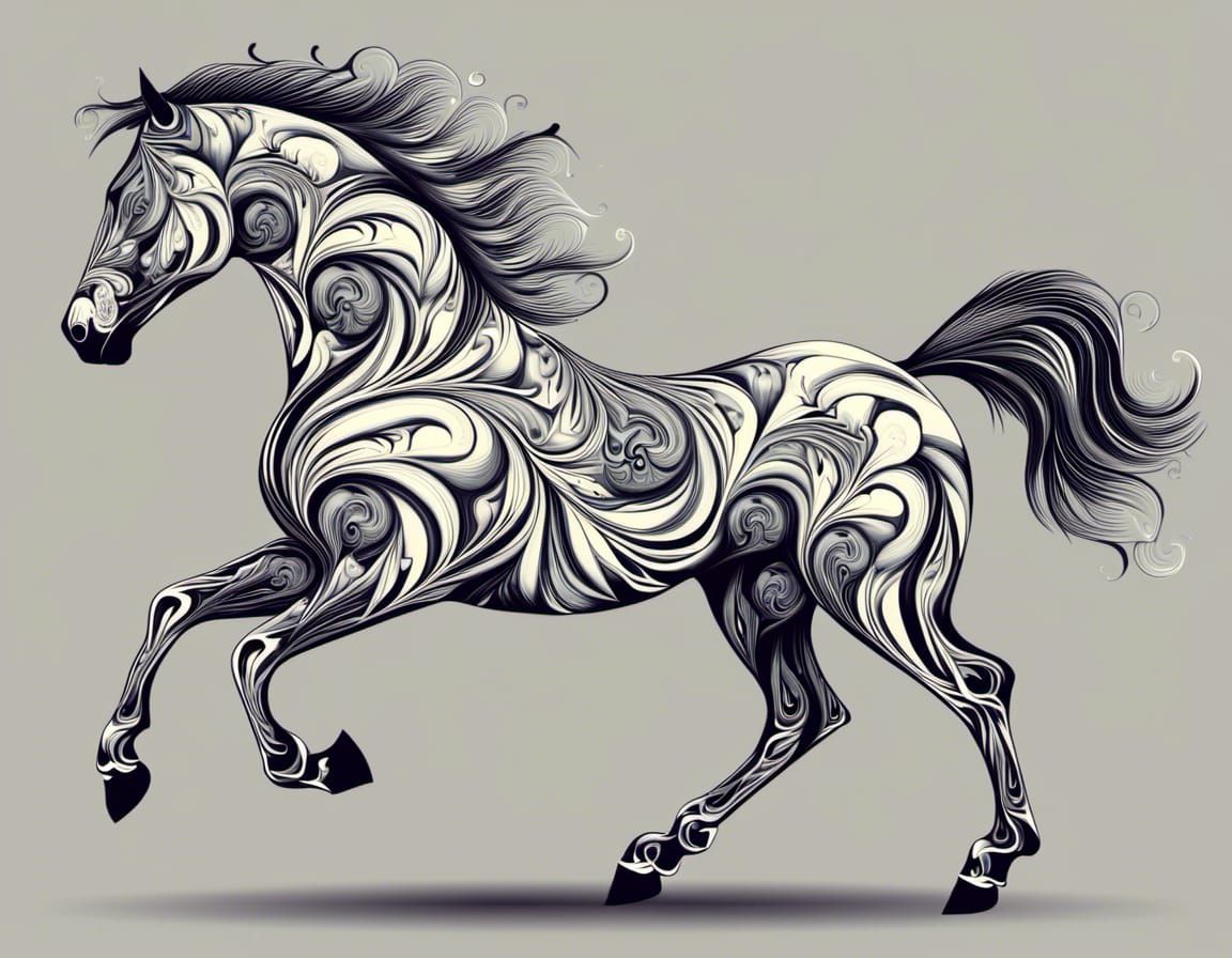 Fractured Equine Beauty in Nature