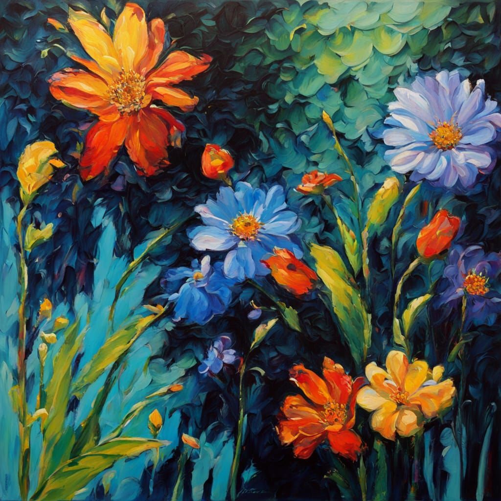 Vibrant Neo-Impressionist Window Scene