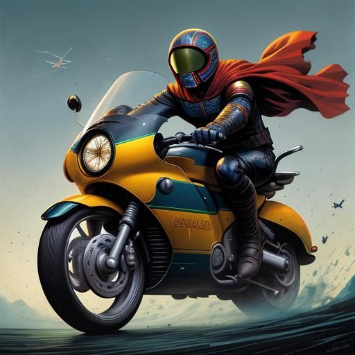 Figures in Helmets in Comic Book Art Style