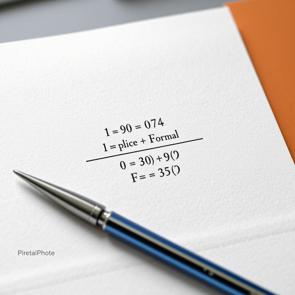 Mathematical Formula on a Blackboard