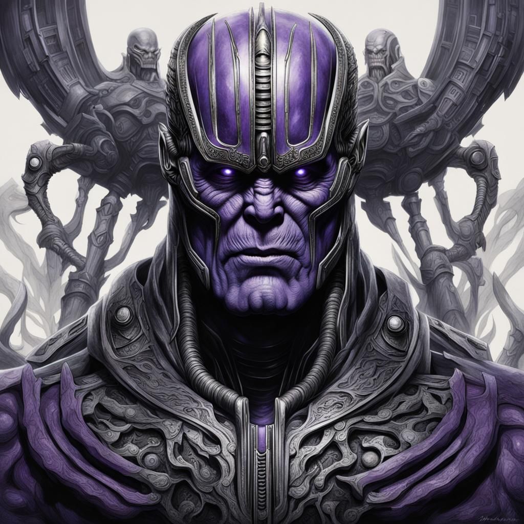 Thanos in a Giger-esque Nightmare Vision