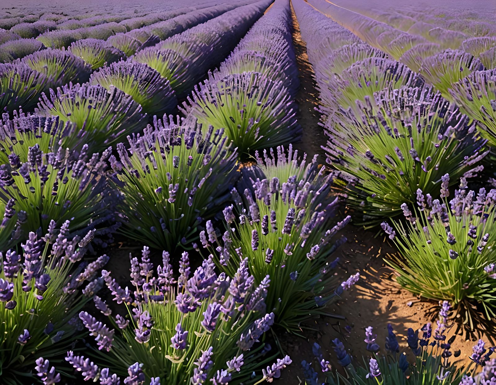 Lavender Field Basks in Summer Sunshine