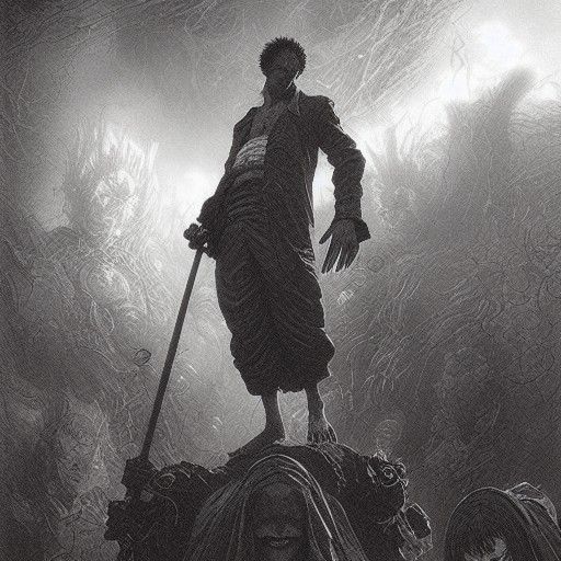 Dark Fantasy World of One Piece in a Horror Cyberpunk Aesthe...