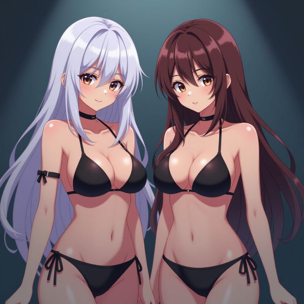 Anime Women Livestreaming in Studio Trigger Style