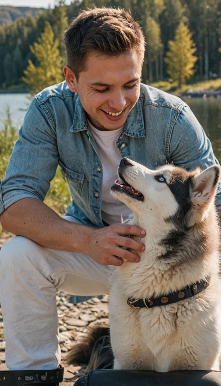 A slavic man with a short haircut