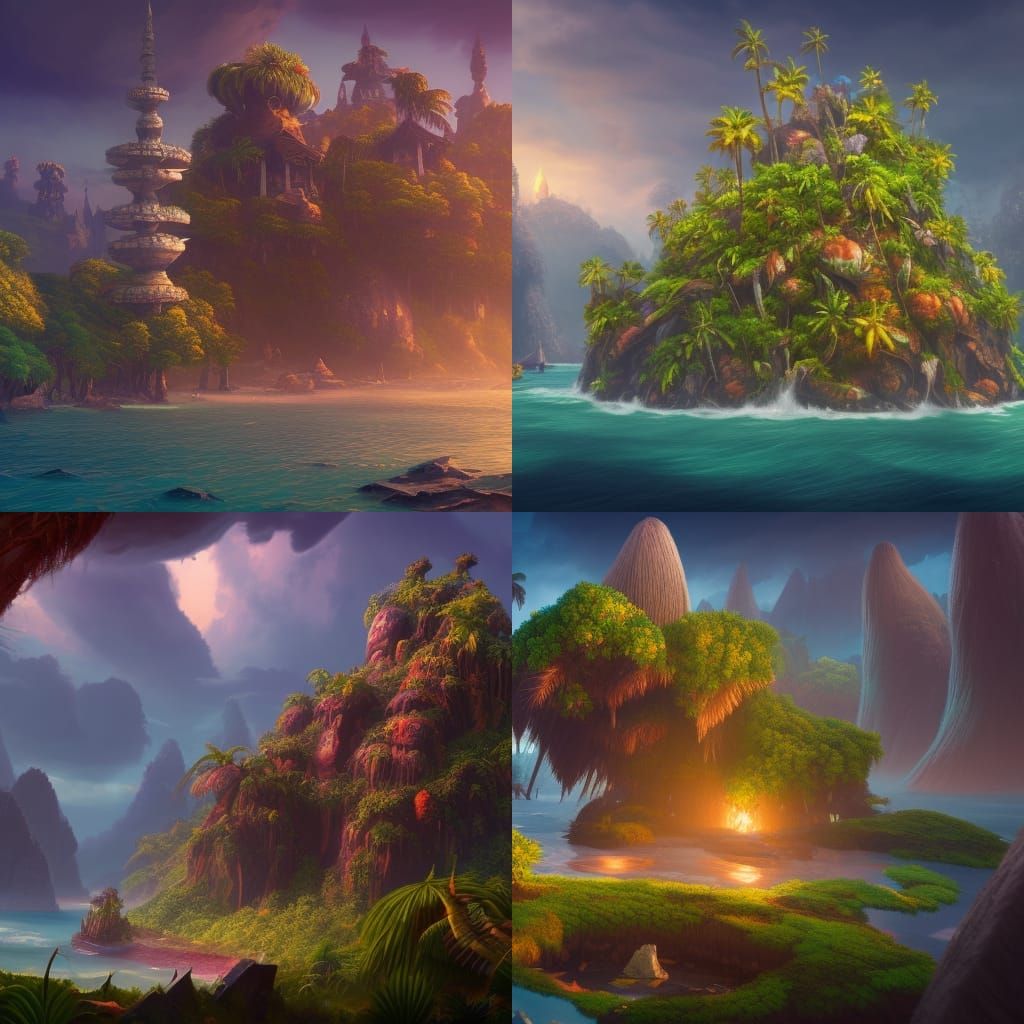 Epic Coconut Fantasy Realm