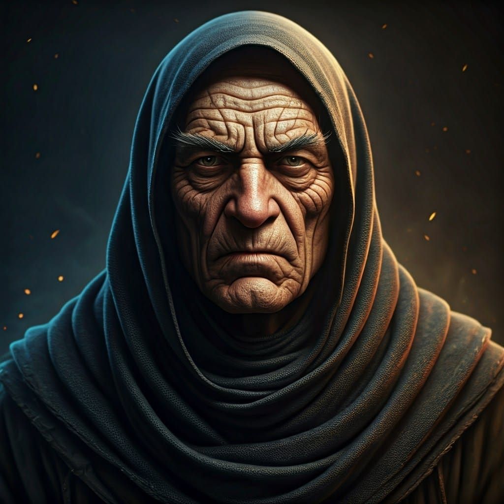 Ancient Mystic in Dramatic Chiaroscuro