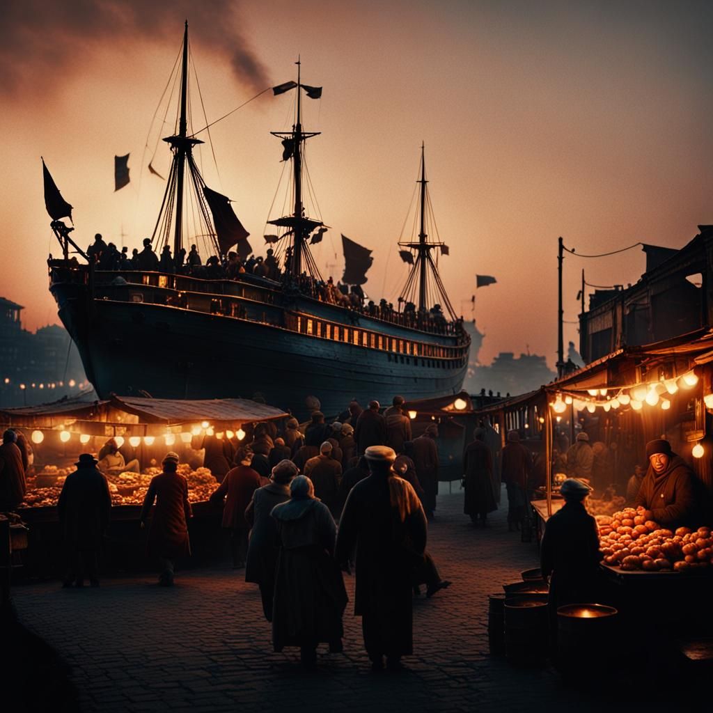 Epic Sunset Departure: A Cinematic Masterpiece of Warm Light...