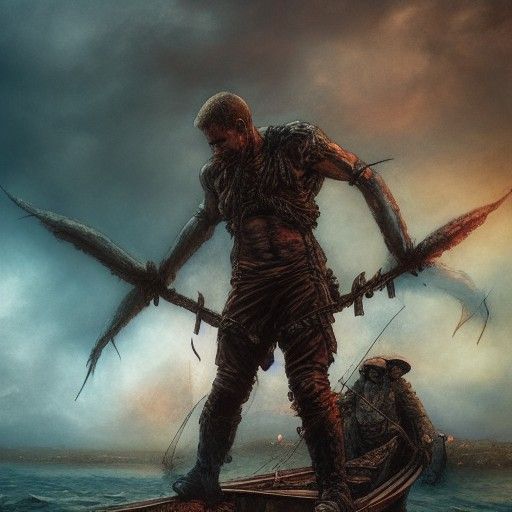 Regal Ferryman of the Damned in Muddled, Intricate Colors