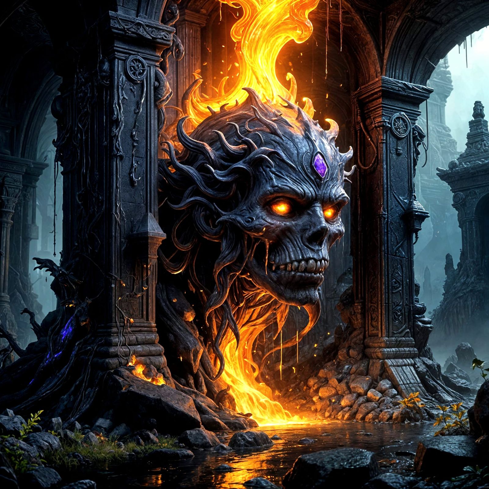 Dark Fantasy Slime Masterpiece in Decadent Dungeon