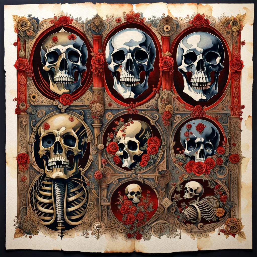 Medieval Horror Sketches in Watercolor