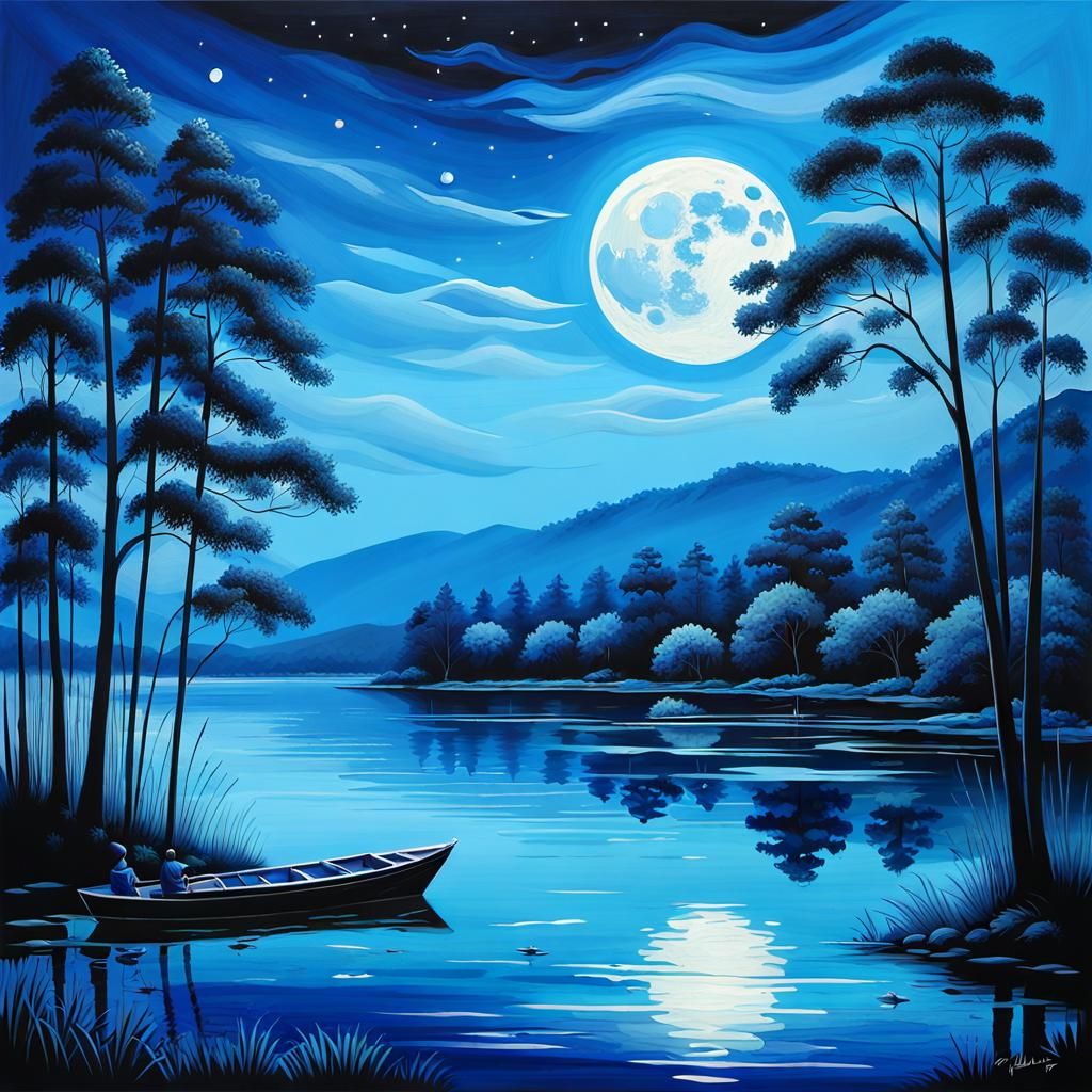 Night fishing in tranquillity.