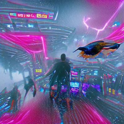 Neon Dreams in Cyberpunk Metropolis