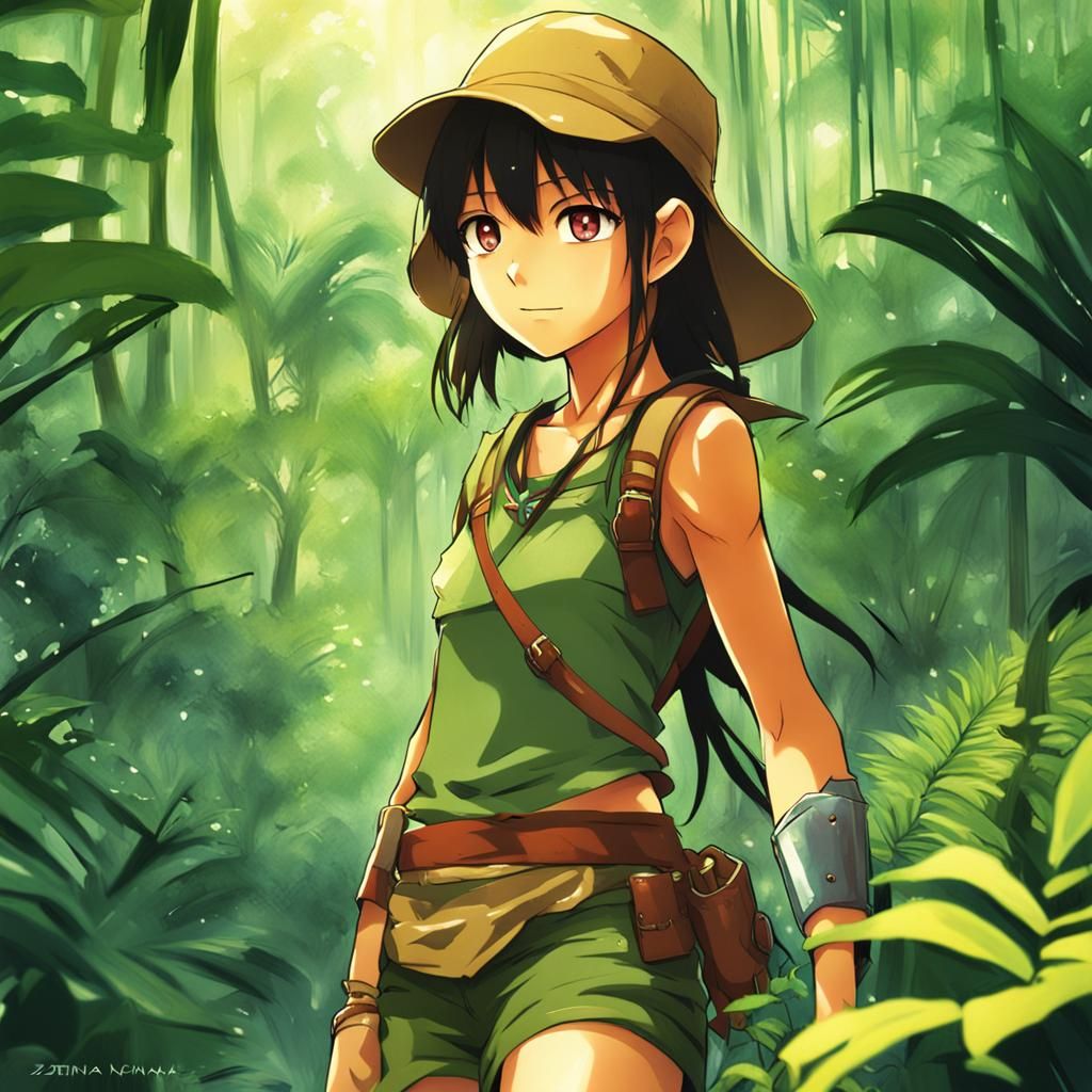 Manga-Inspired Girl of the Jungle