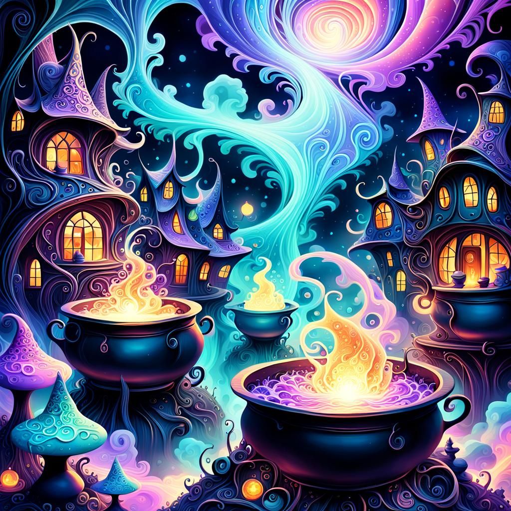 Whimsical Wonders in Vibrant Fantasy