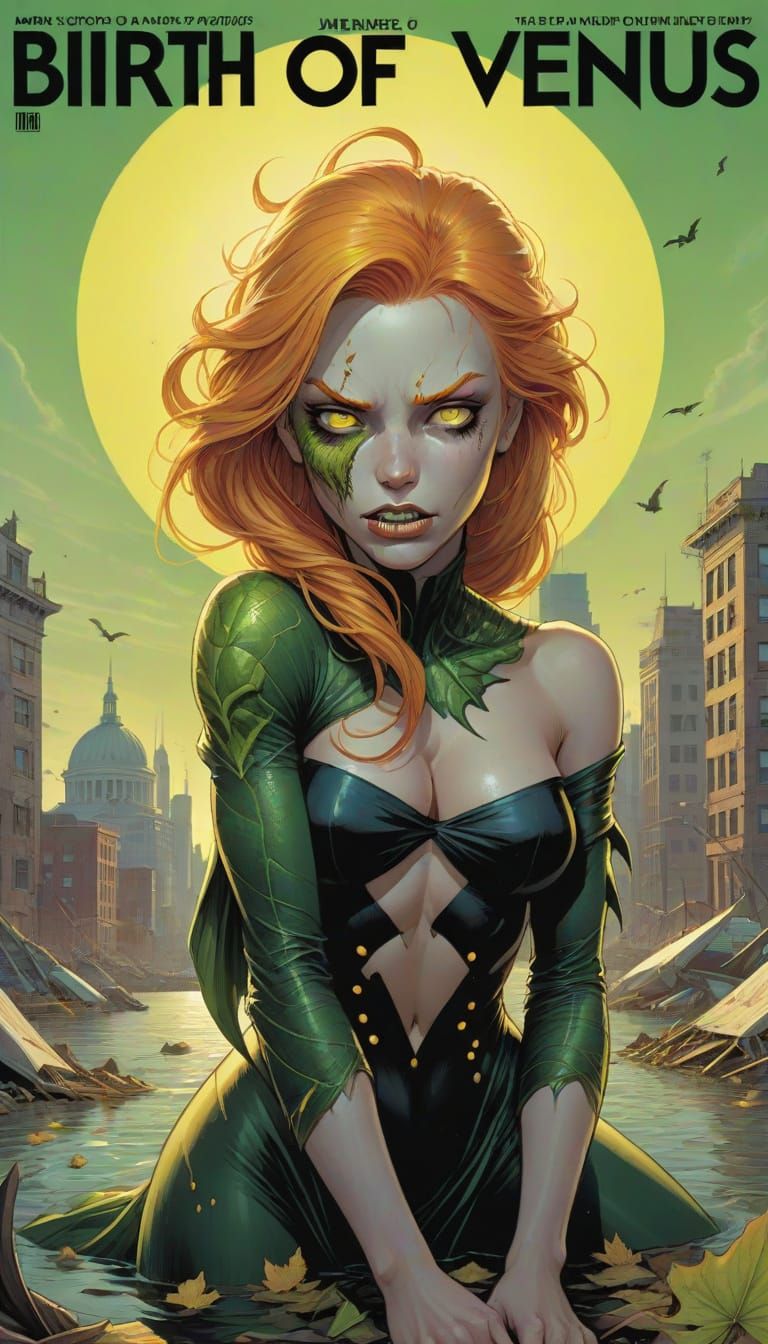 Birth of Venus Super Villain in Comic Book Art
