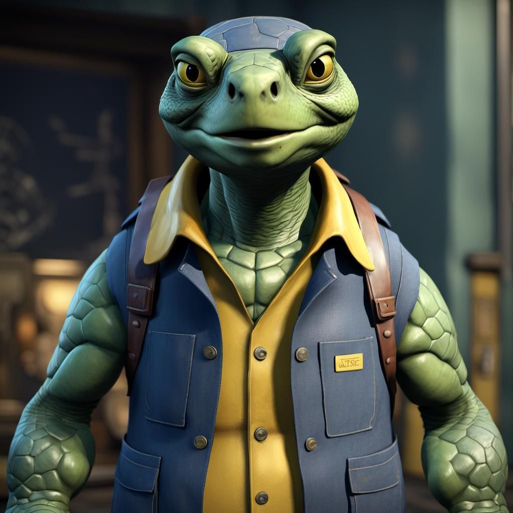 Anthropomorphic Turtle Contemplates Life in 3D Cinematic Sty...