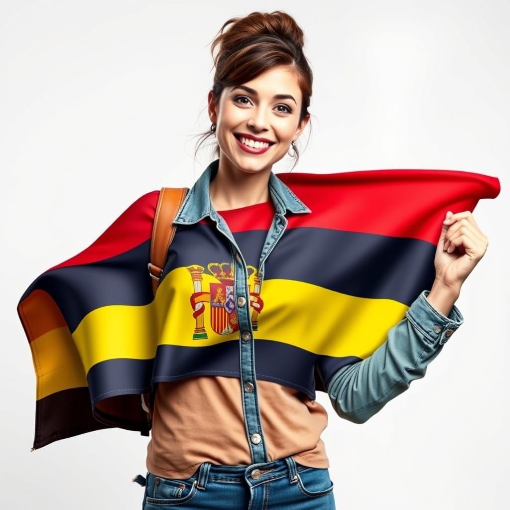 Spanish Republic Enthusiast in Vibrant Art Style