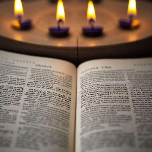 Surreal Candlelit Study Scene