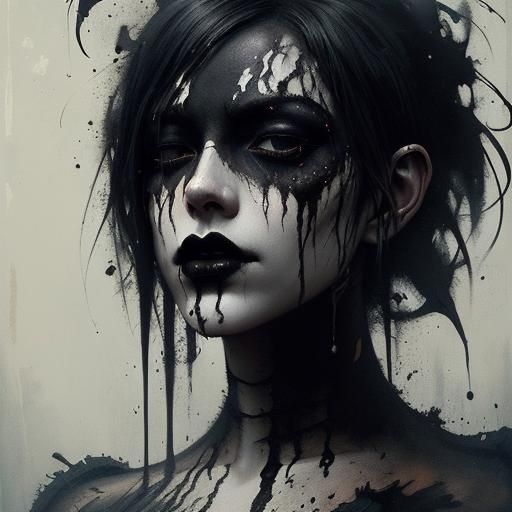 Dark Gothic Portrait of a Mysterious Woman