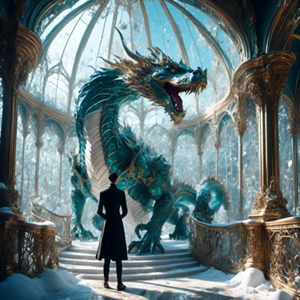 Ethereal Dragon Servant in Icy Crystal Palace