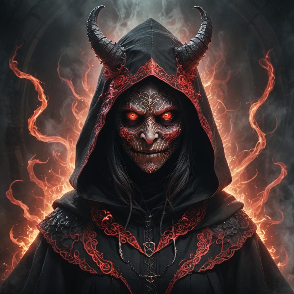 Female Demon Muppet in Dark Fantasy Portrait