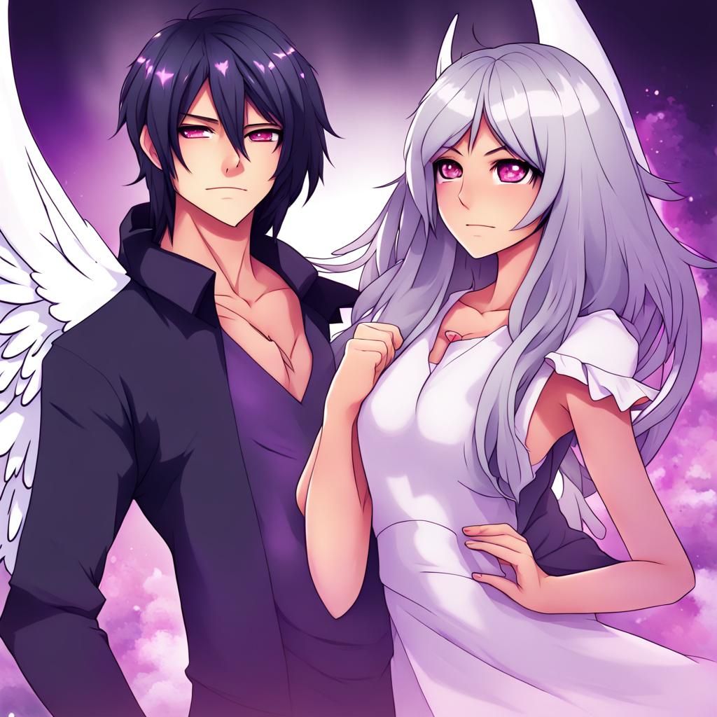 Demons Clash with Angels in a Fantastical Anime Key Visual