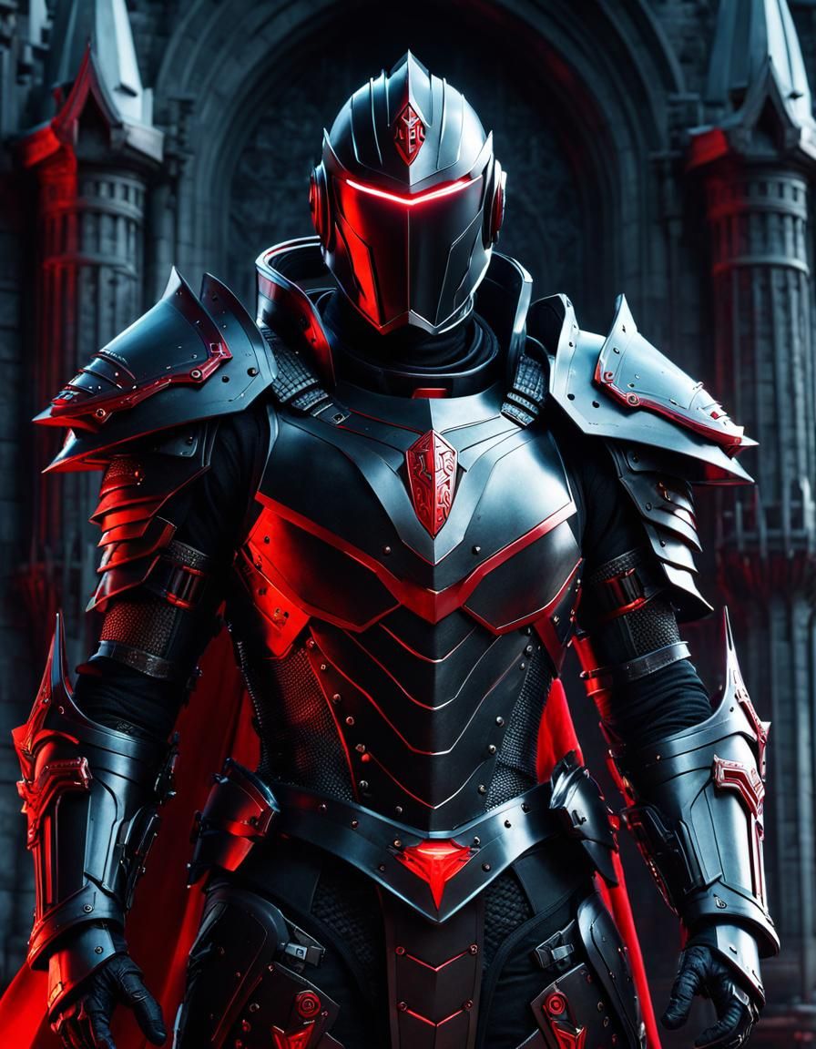 Cyber Knight: Futuristic Hero in Medieval Fantasy