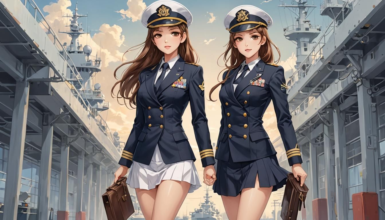 Young Naval Officer in Smart Uniform