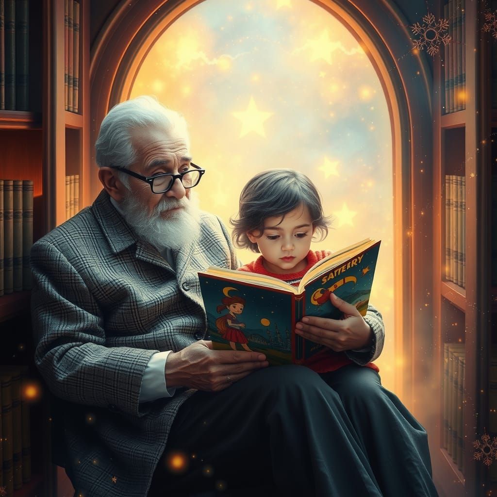 Cosmic Childhood Wonder in an Ethereal Glow