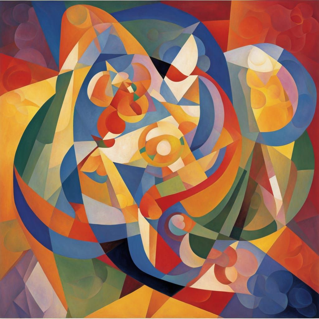 Synchromist Geoglyphs in Vibrant Colors