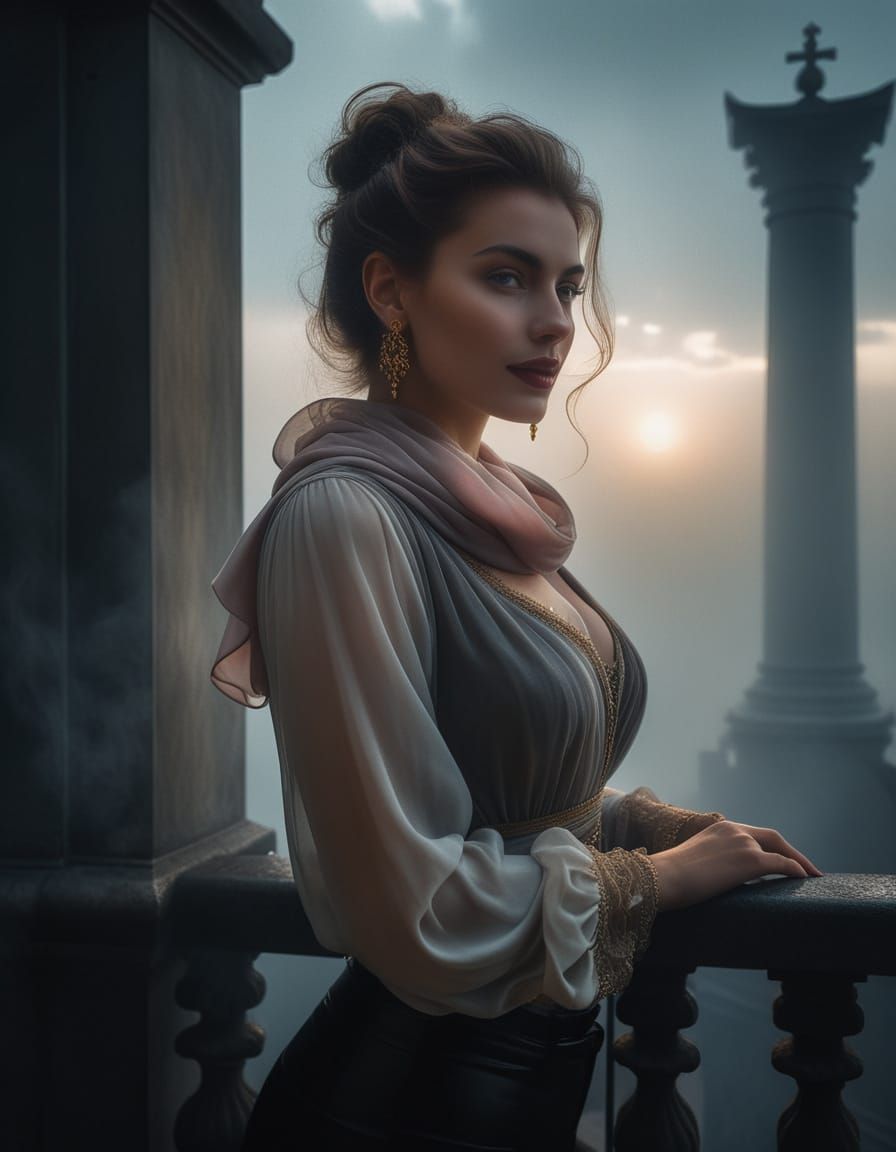 Ethereal Morning in a Baroque City